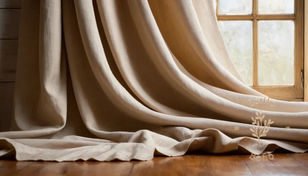 Algodón orgánico suave BoHo: Babata de algodón suave y orgánica drapeada ingeniosamente sobre texturas de madera.