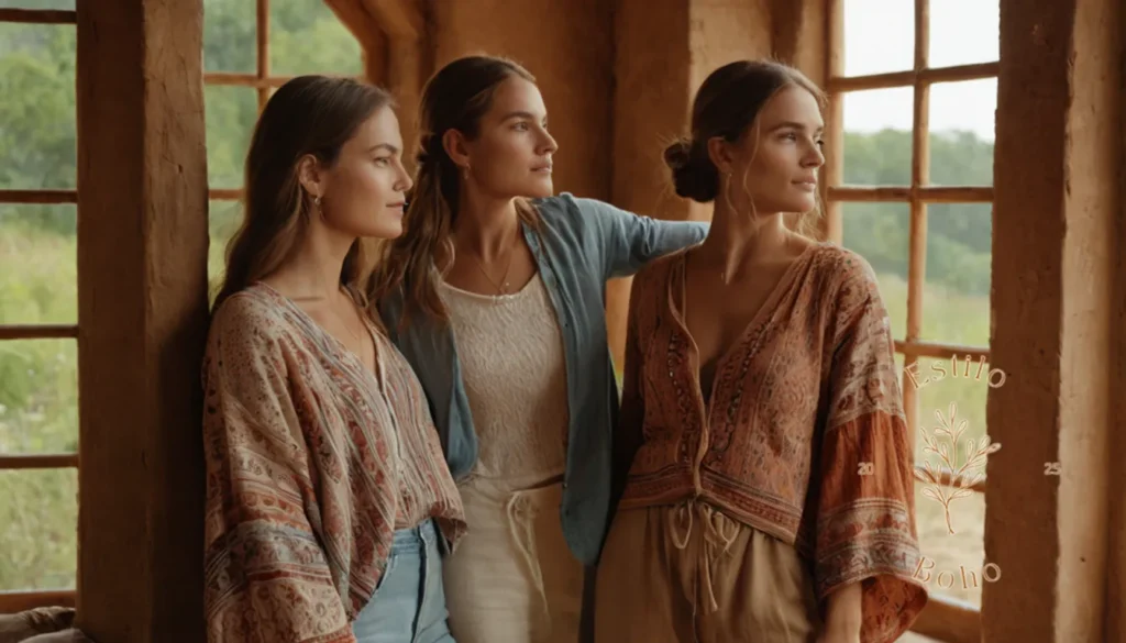 Dulce Toque Boho Algodón: 3 modelos que abarcan telas de algodón orgánicos en el entorno boho.