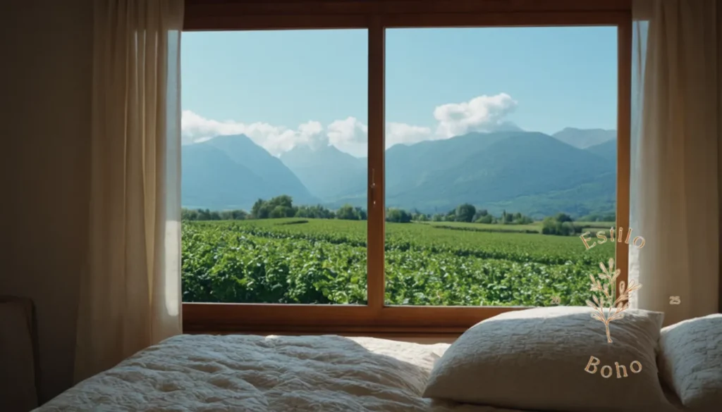 Algodón suave orgánico para proyectos boho estilo: Una escena relajada y ecológica con telas de algodón orgánicas.