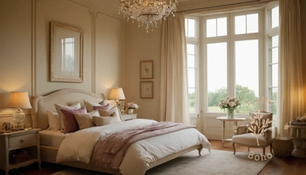 Algodón organico suave ecochez: Entendimiento de dormitorio suave y romántico con fibras naturales como punto focal.