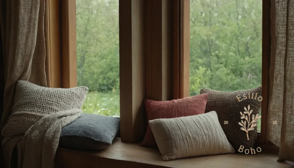 Algodén suave ecológico: Una acogedora escena de decoración del hogar con textiles orgánicos de algodón.