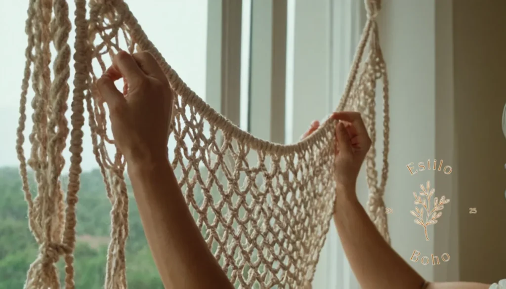 Combinar Texturas Boho con Algodón Orgánico: Una persona que sostiene hilo orgánico