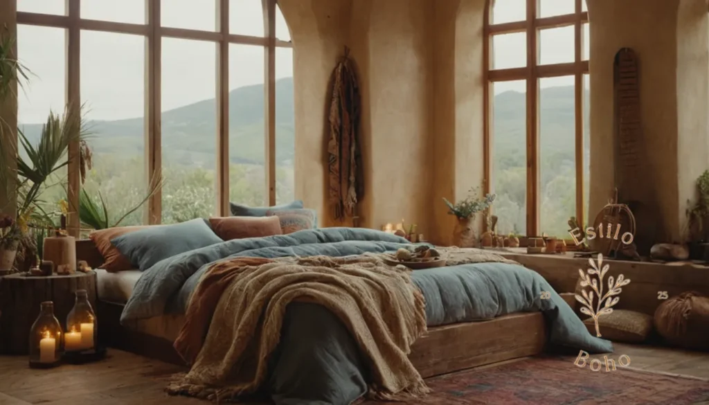 Boho Algodón Suave Orgánico: Texturas relajadas y orgánicas y telas suaves en un entorno de inspiración bohemia.