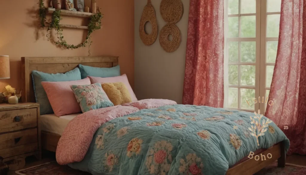 Mantas de lana para terrenos exteriores: 4 a 6 adorables edredones de inspiración bohemia con temas bohemios en una cama.