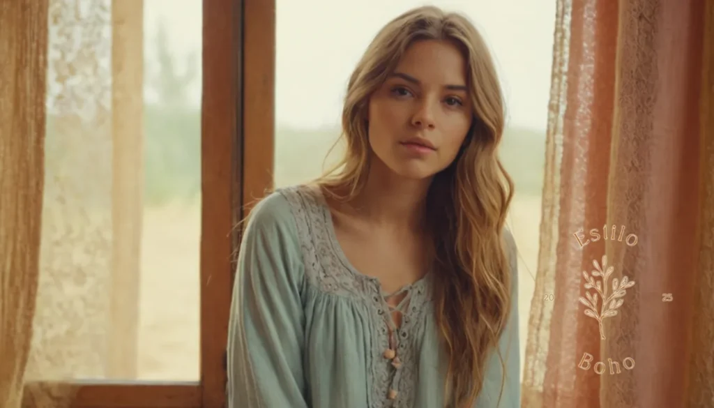 Algodón orgánico suave boho chic deco: Ropa bohemia suave y tonificada en un fondo de algodón orgánico.