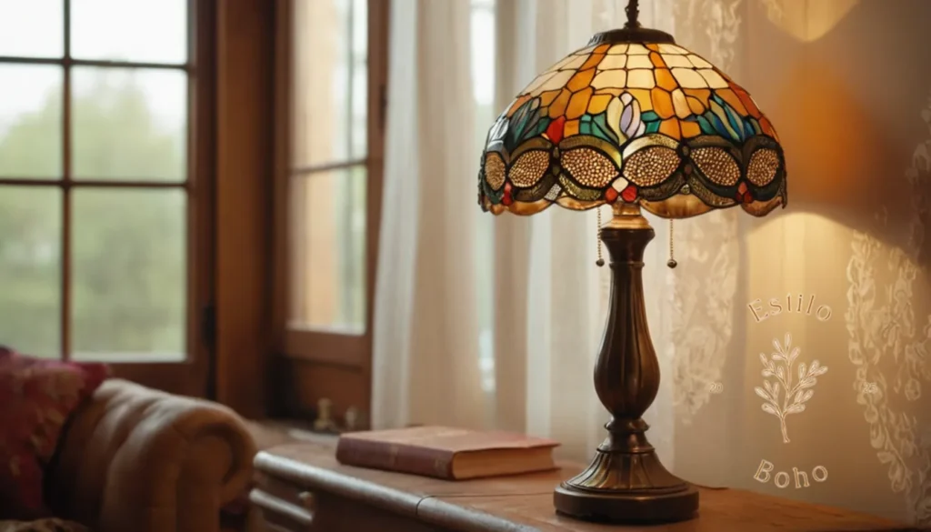 Lámparas de pie inteligentes movidas al tacto electrónicas: Una elegante lámpara de alta luminancia en un hermoso entorno inspirado en bohemia.