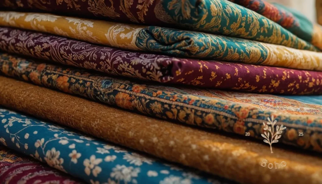 Camas con ropa de algodón orgánico suave boho: Fabrics de algodón 100% naturales para proyectos de elaboración y costura bohemia.