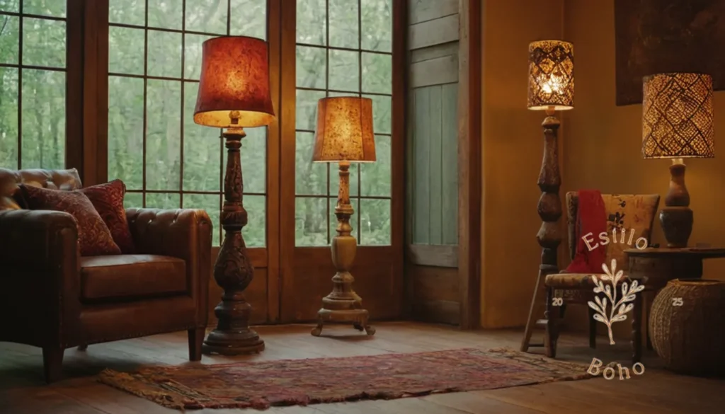 Lámparas Bohemía Infantil: 3 lámparas de mancha únicas dispuestas con estilo en un entorno de inspiración bohemia.