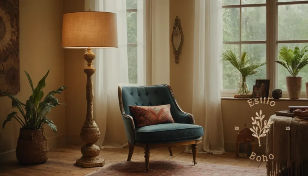 Limpieza de lamparas de pie bohemian: Lámparas bohemias de inspiración vintage colocadas a diferentes alturas en interiores.