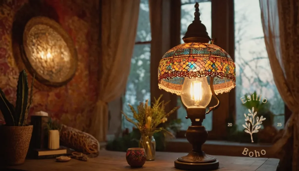 Lamparas De Pie Bohemio: Un proceso de instalación de lámparas de estilo bohemio en una configuración moderna.