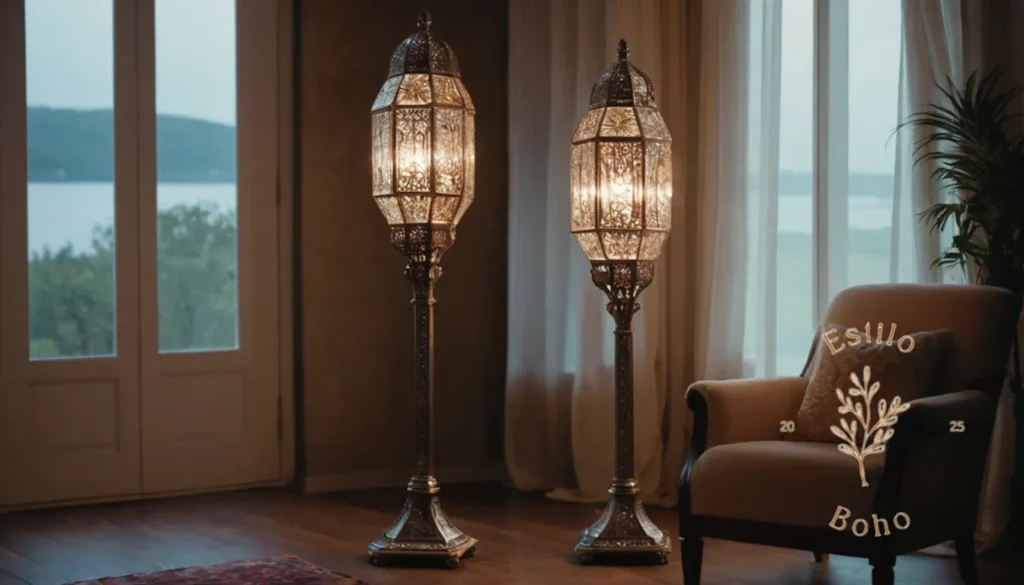 Lámparas Bohemias Inspiradoras: 3 lámparas de bohemia de estilo con detalles de cristal.