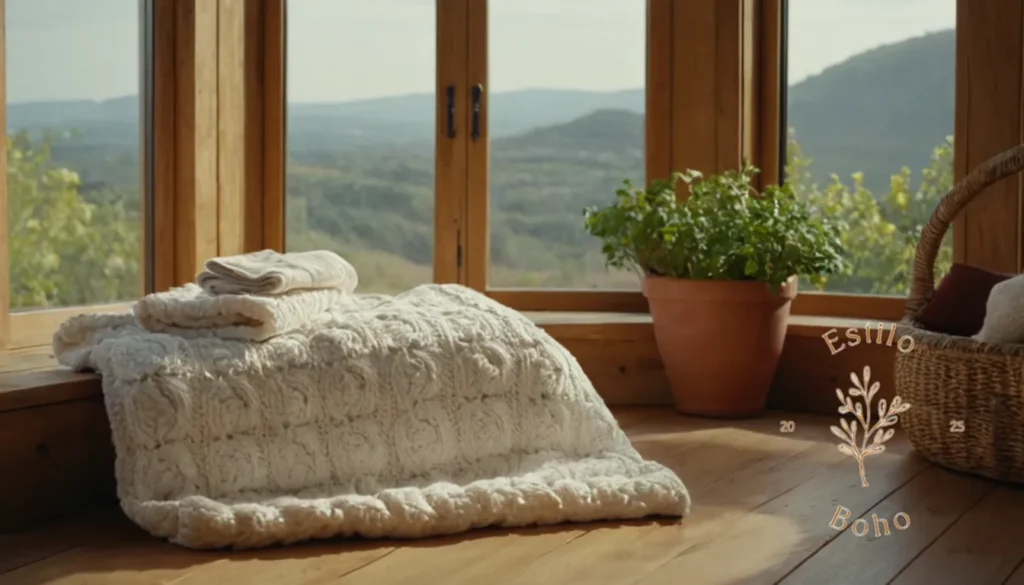 Algódon bio suave ecológico: Productos de algodón orgánico en un acogedor y natural entorno casero.