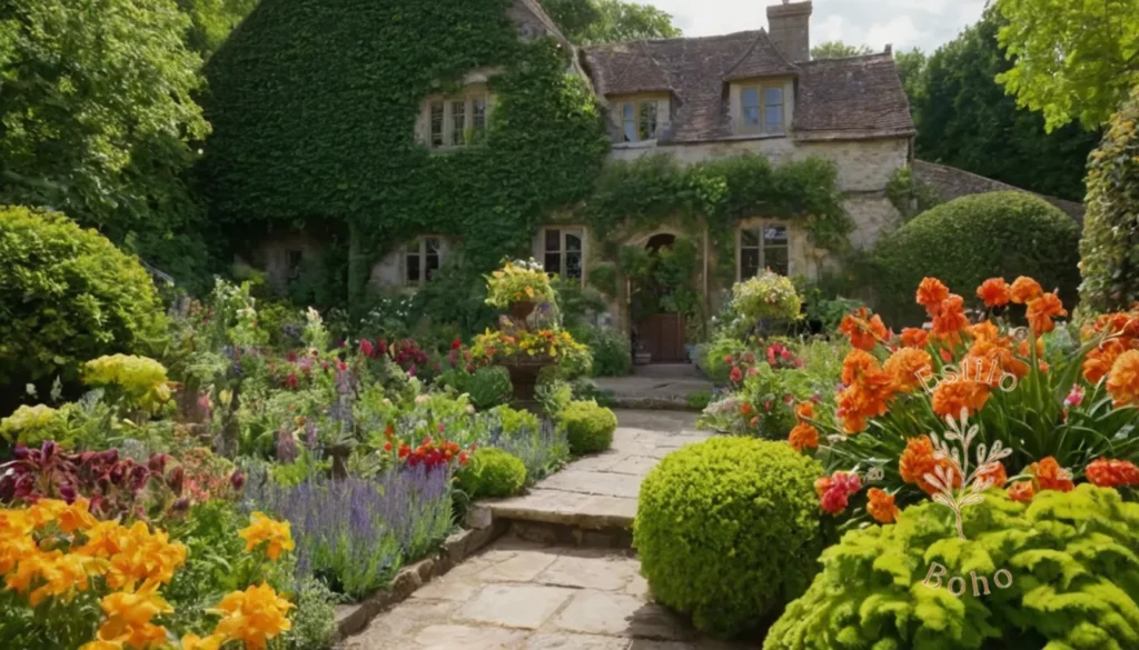 Trepadas Bohemio Jardin Moderno: Flores vibrantes