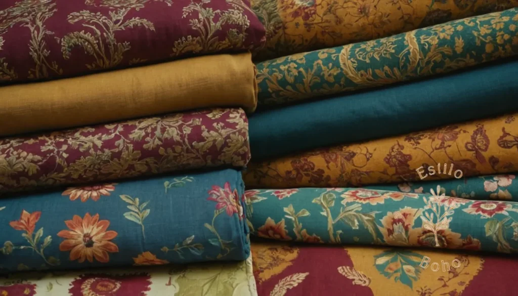 Cojines de algodón orgánico suaves: Coloridas telas de algodón orgánicos para proyectos de mosaicos bohemios.