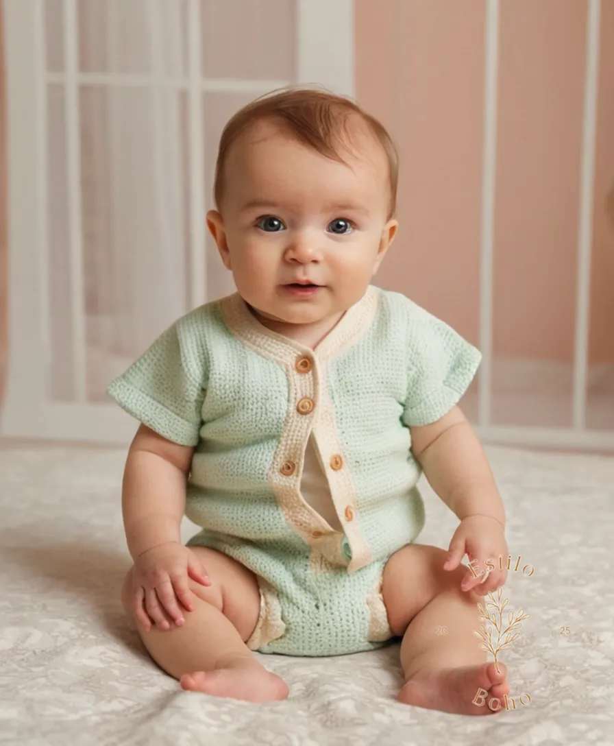 3 adorable baby clothes made of soft organic cotton.