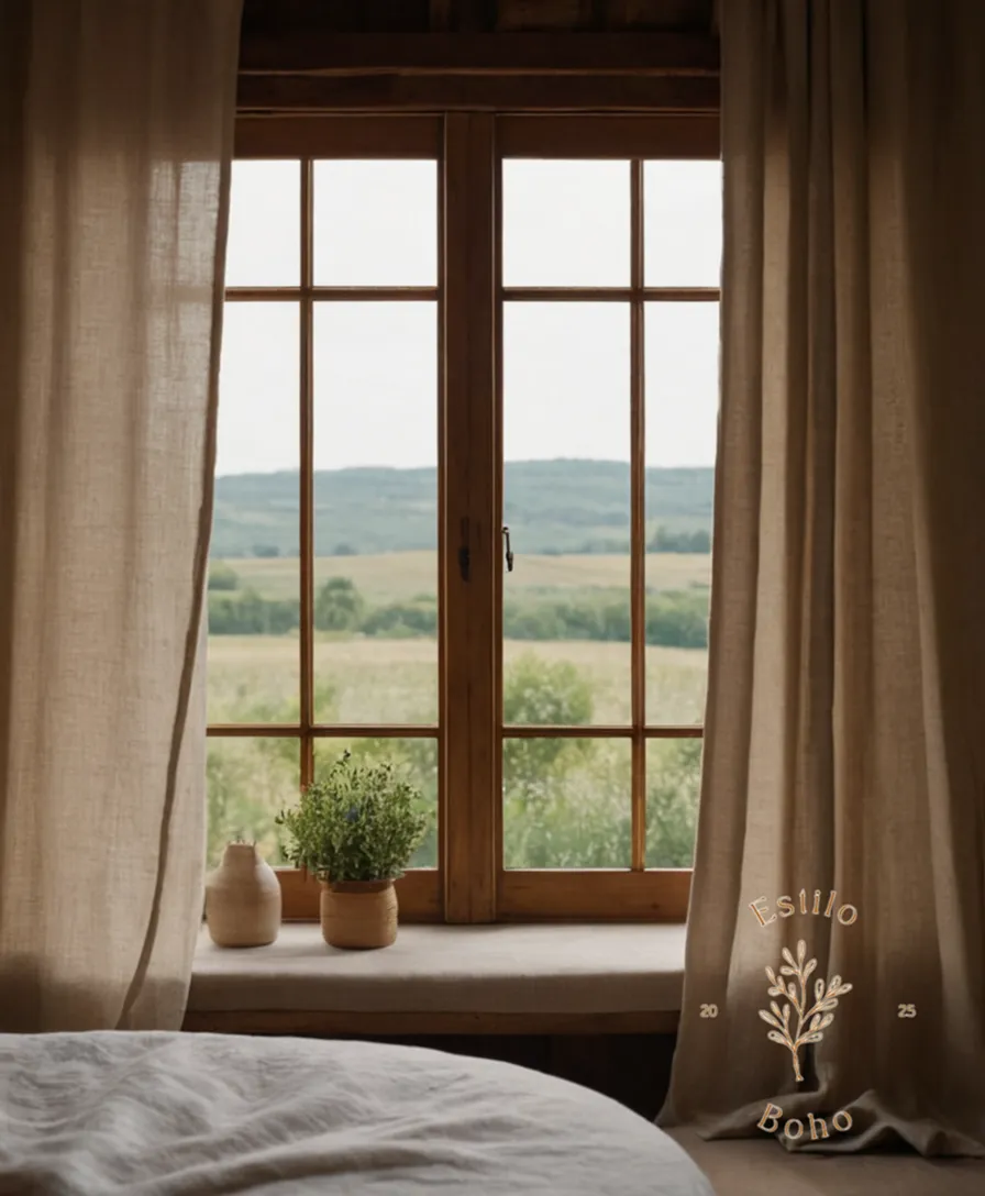 a serene, natural setting with organic linen fabrics.