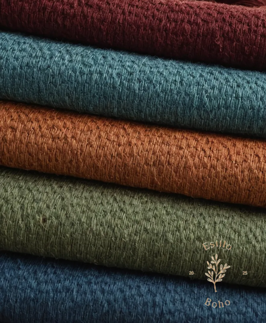 3-dimensional, textured woven pieces with organic cotton fibers.