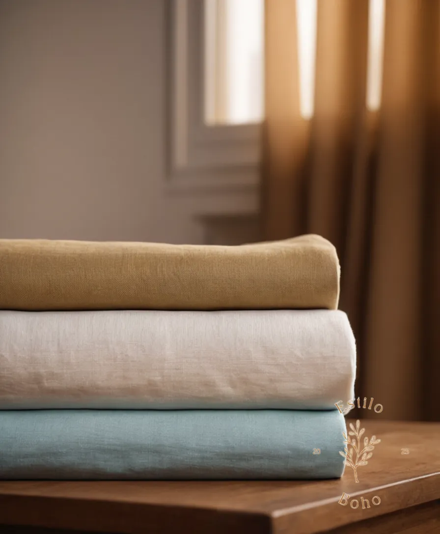 3 soft, luxurious rolls of organic cotton fabric.