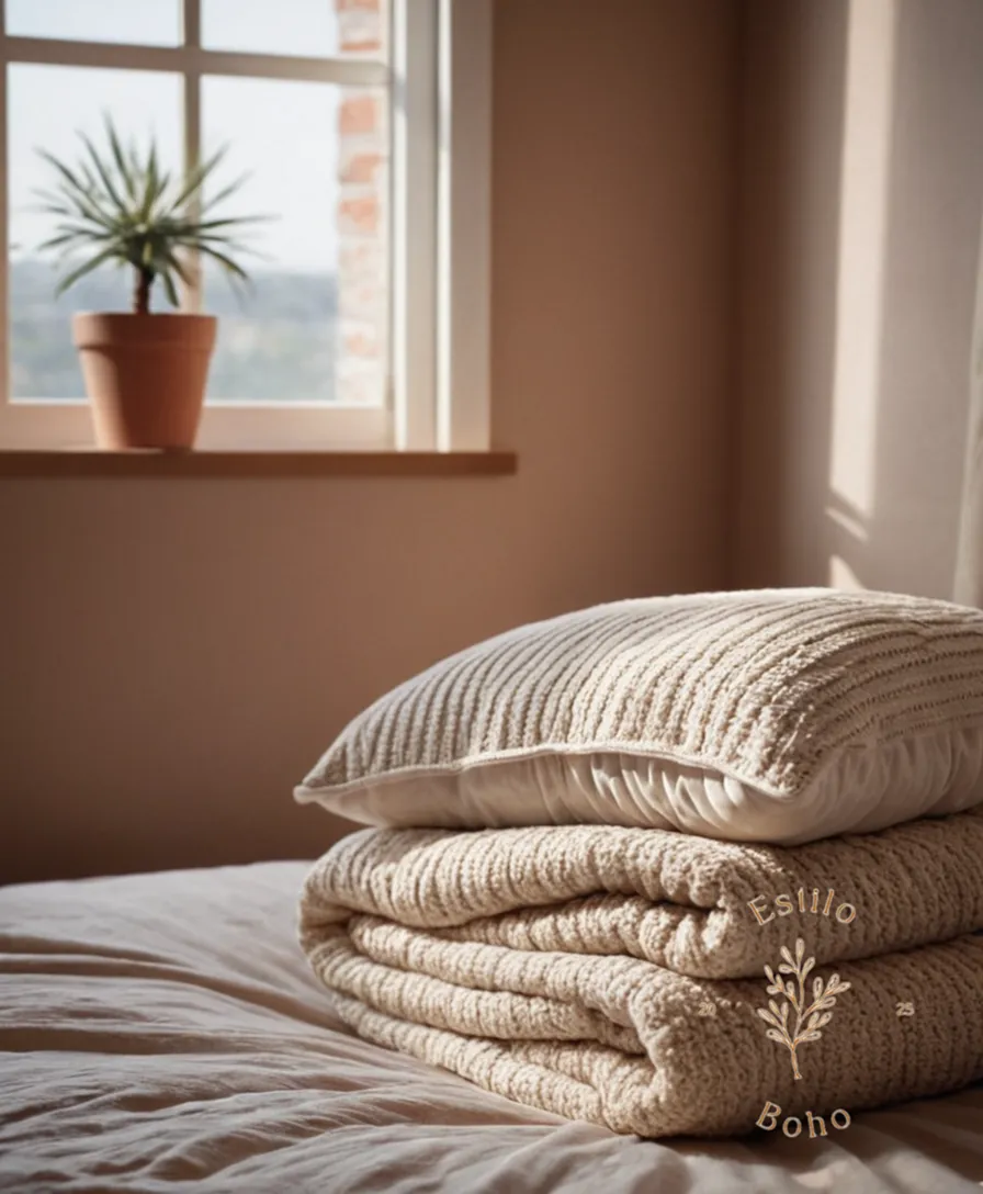 A soft, organic cotton blanket or pillow set.