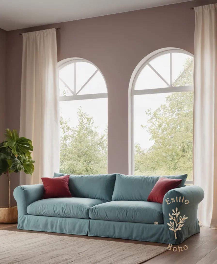 A soft, plush, and ecologically friendly organic cotton sofa.