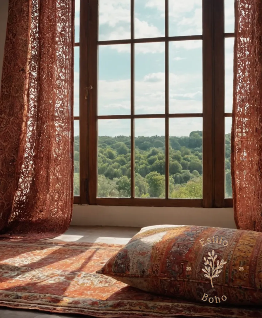 A bohemian-style textile made from organic cotton.