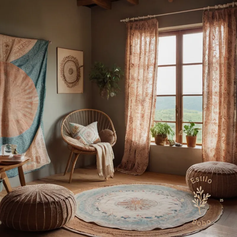 Soft organic cotton fabrics in a stylish, bohemian-inspired setting.