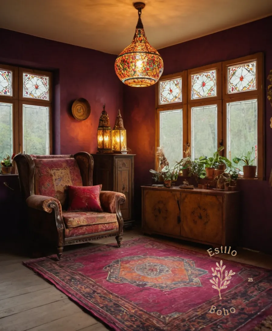 unique lamps on floor transforming a bohemian room.