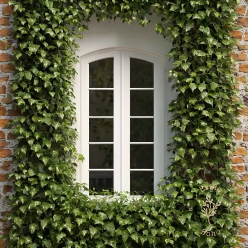 3D wall trellis for climbing plants, with Bohemia Verde decor elements.