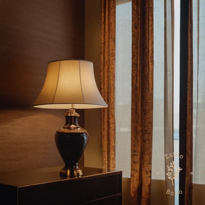 3 distinct lamps with each textile screen type.