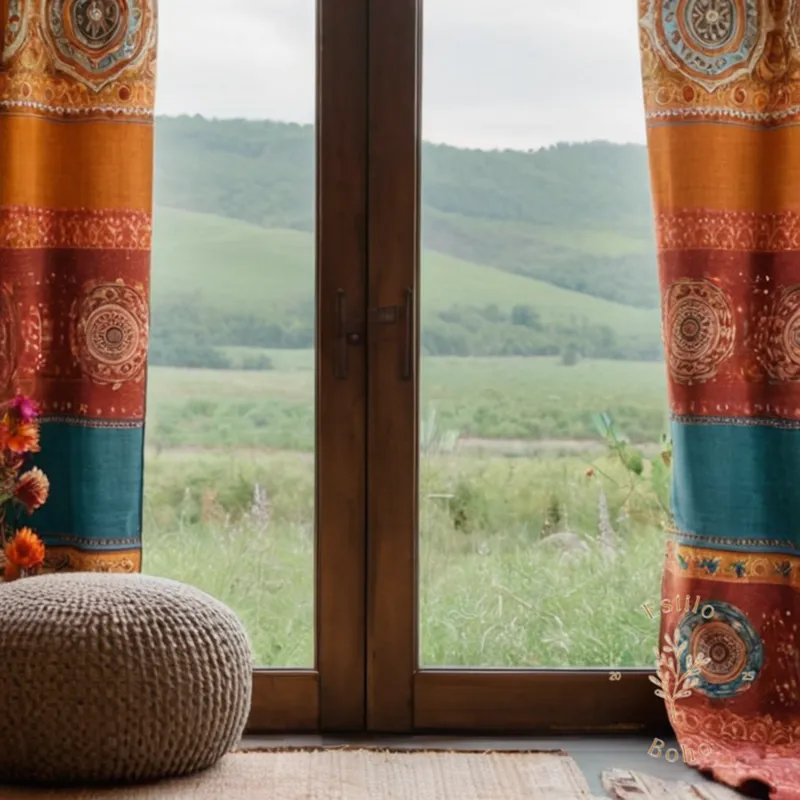 100% organic cotton fabric and simple bohemian home decor patterns.