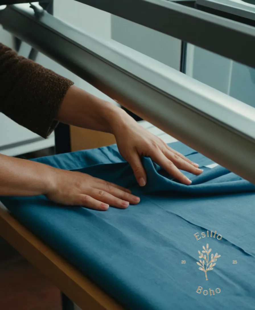 100% organic cotton fabric being ironed successfully.