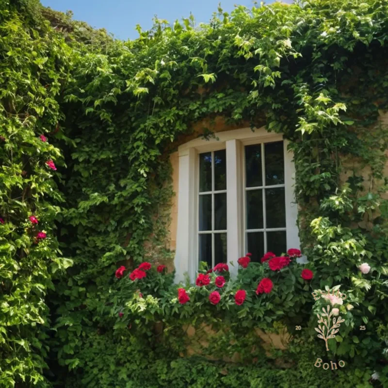 3 to 5 trellises with lush climbing plants thriving outdoors.