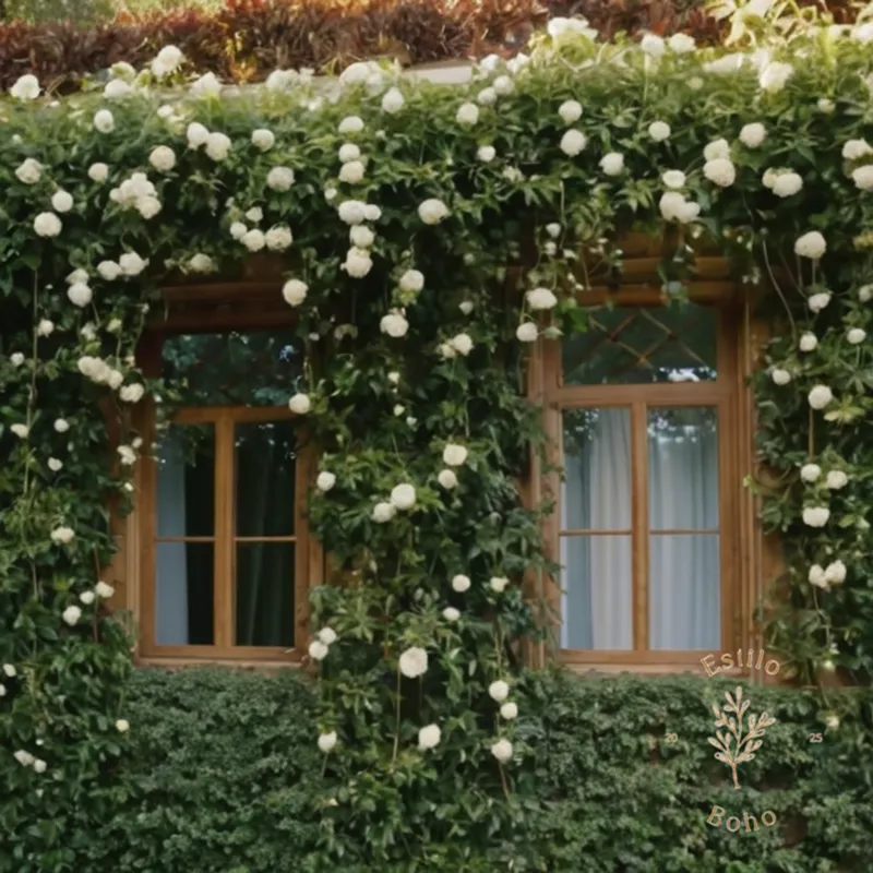 3 types of climbing plants with trellises and support structures nearby.