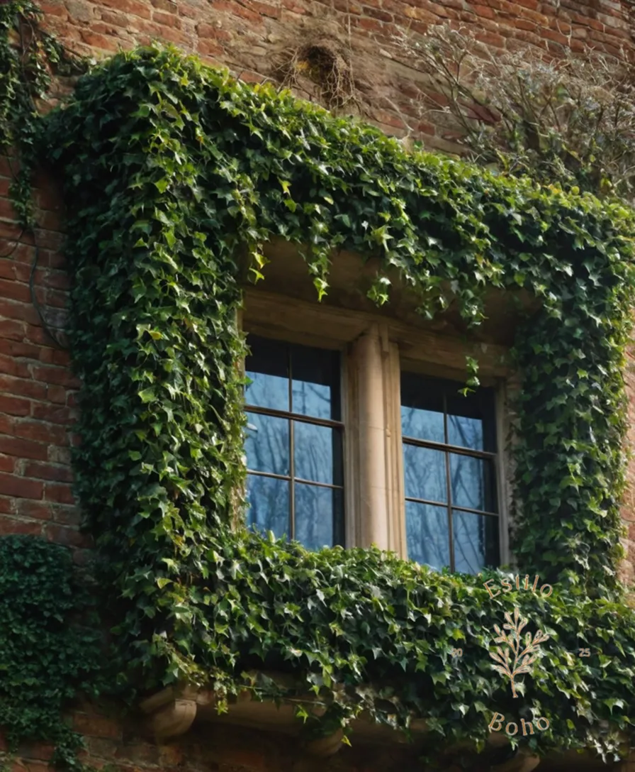 Elegant and sturdy ivy climbers amidst a cold winter scene.