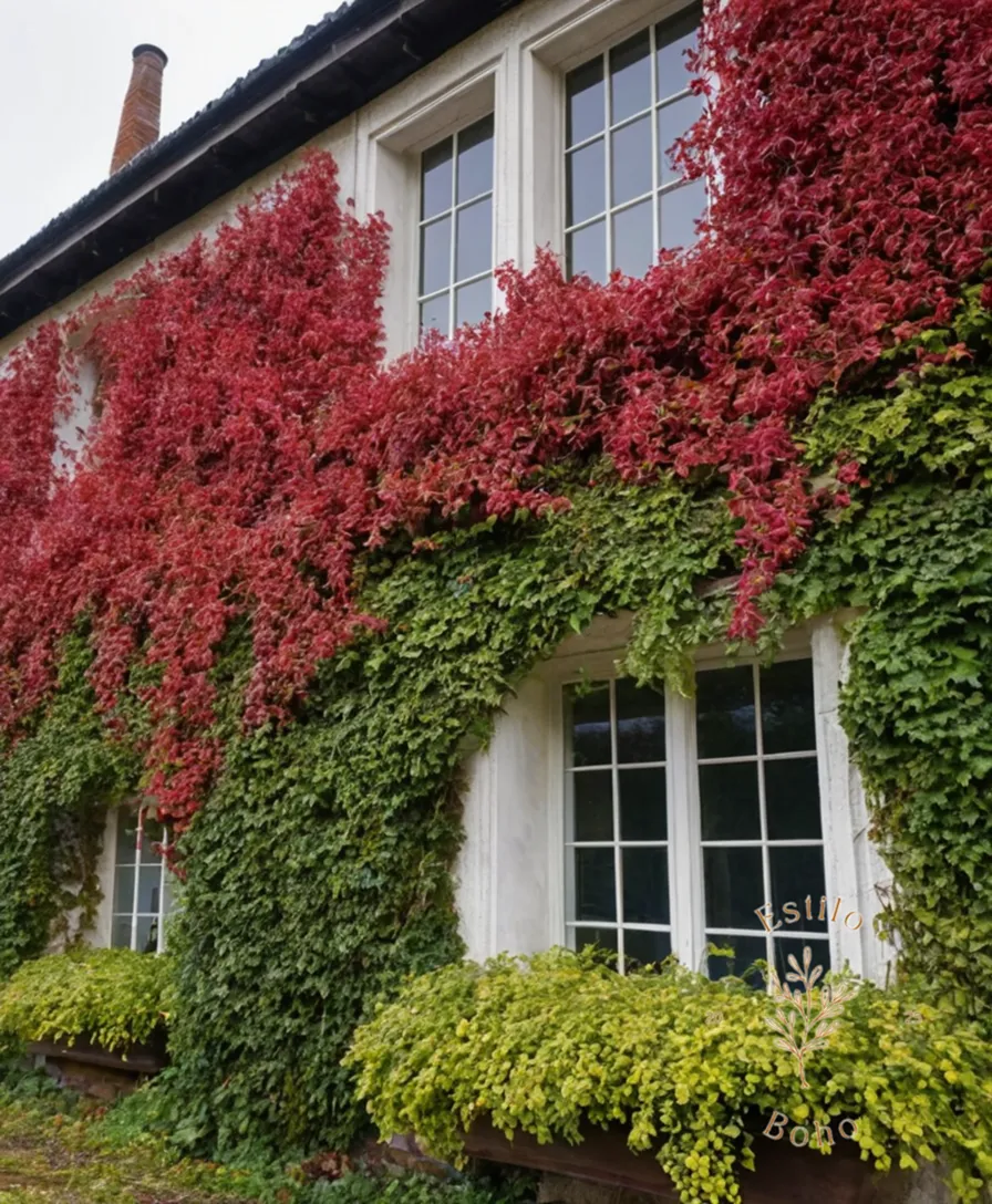3-5 vining plants in varied, frost-resistant winter conditions.