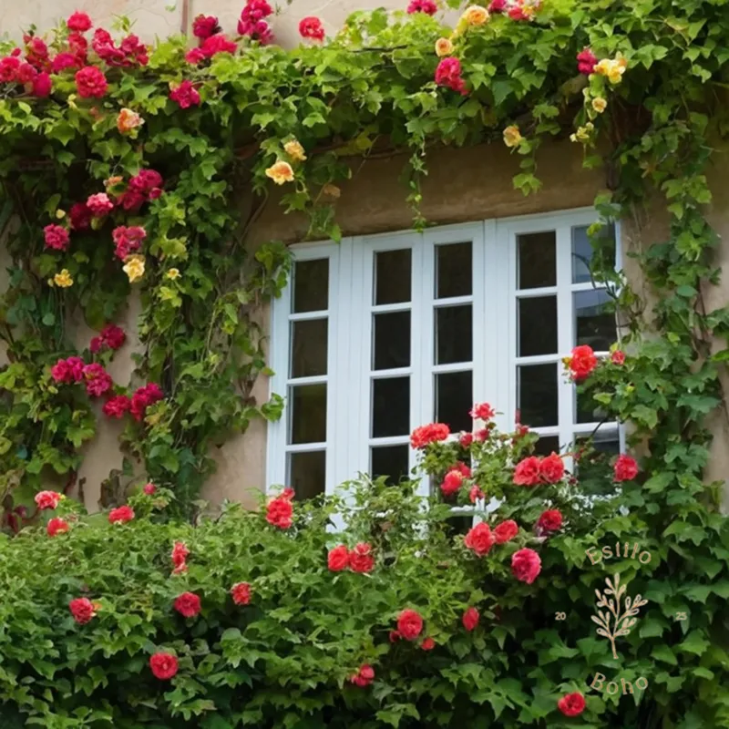 10 vibrant, flowering vines in various garden settings.