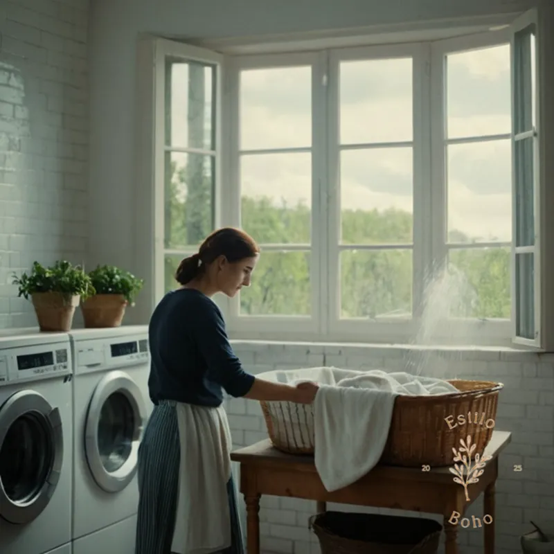 A gentle person washing organic cotton laundry with care.