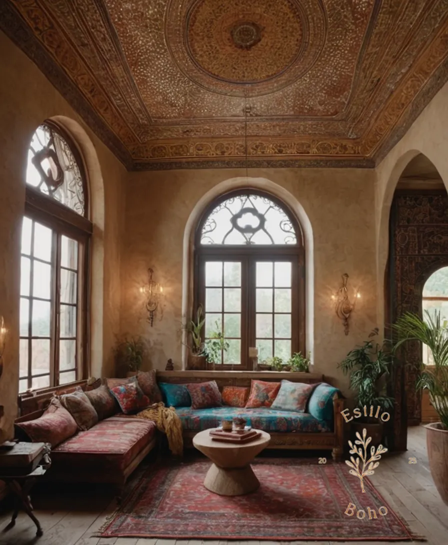 2 contrasting bohemian spaces before and after renovations.