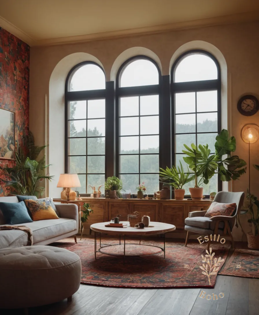 A vibrant, laid-back space with eclectic textures and patterns.
