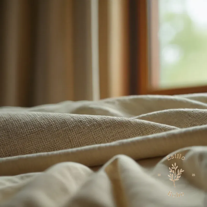 A soft-focus photo of organic cotton fabric or products.