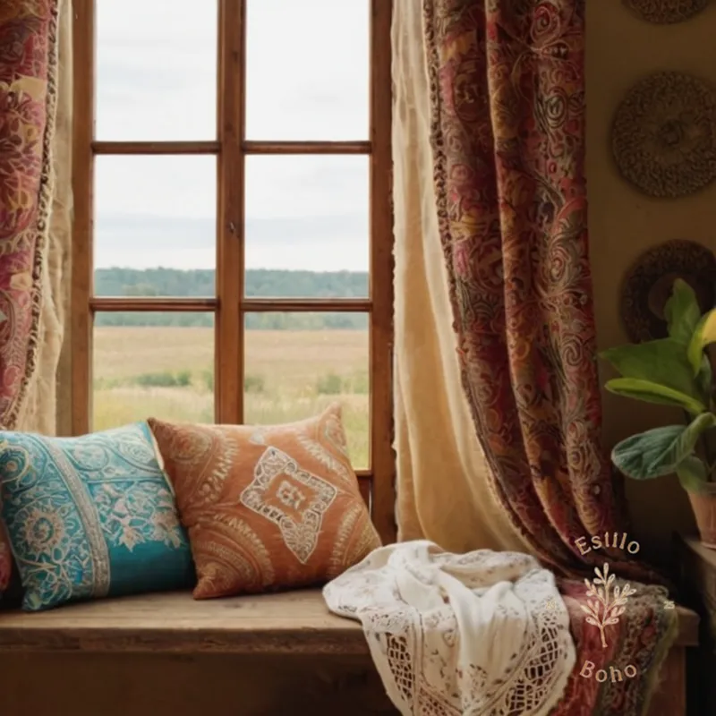 Free organic cotton sewing patterns on a bohemian-inspired background.