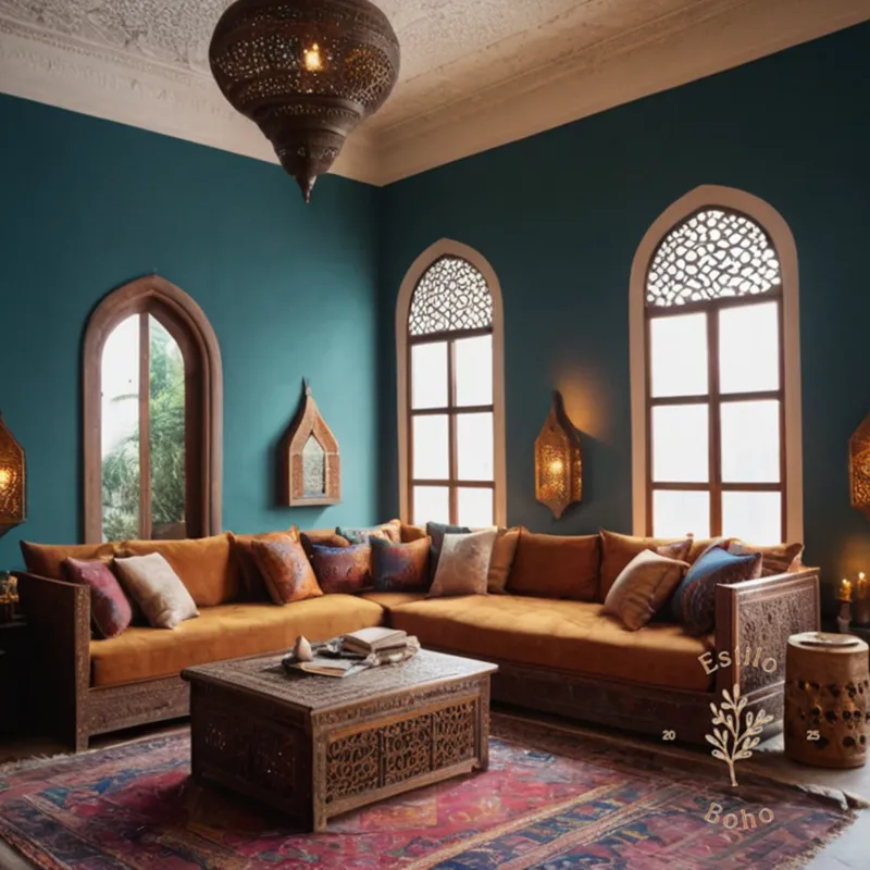 2-3 Moroccan sofas with traditional and boho styles side by side.